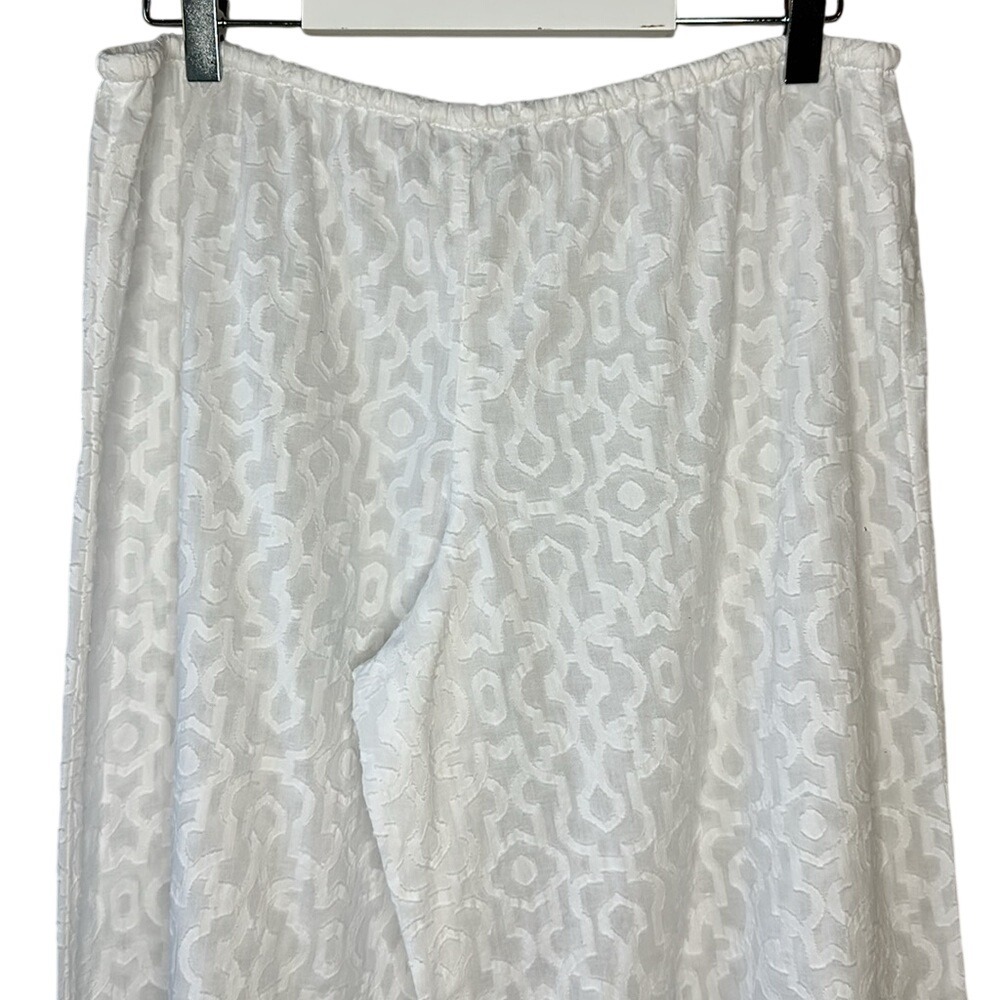 Tommy Bahama White Drawstring Waist Lightweight 100% Cotton Coverup Pants Size L - Picture 5 of 14